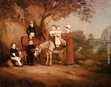 John Ferneley Snr Famous Paintings - The Marriott Family